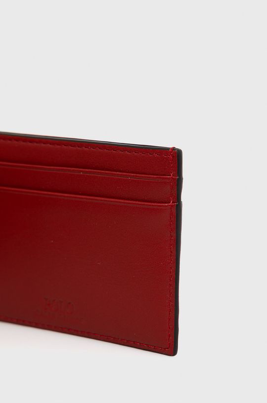 Polo Ralph Lauren Etui na karty skórzane czerwony