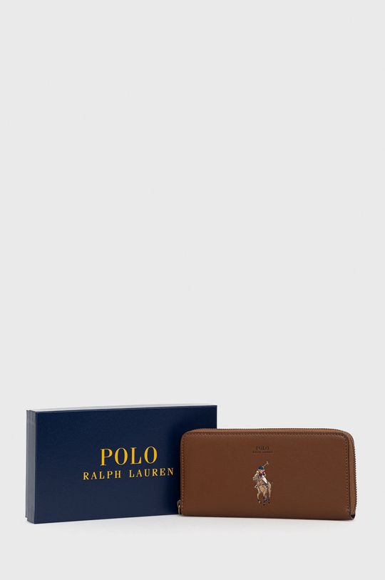 złoty brąz Polo Ralph Lauren Portfel skórzany