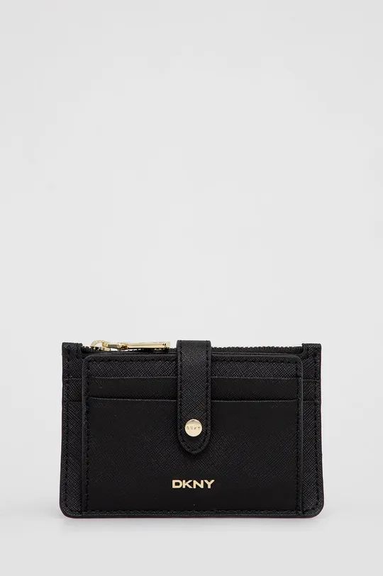 μαύρο Δερμάτινο πορτοφόλι DKNY Γυναικεία