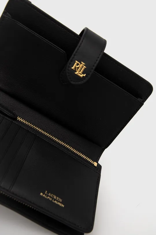 Шкіряний гаманець Lauren Ralph Lauren чорний