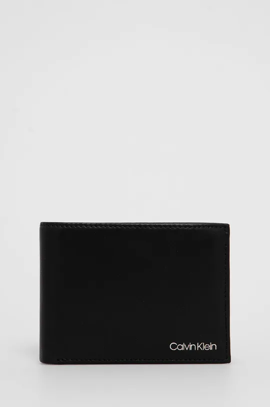 czarny Calvin Klein Portfel skórzany Męski