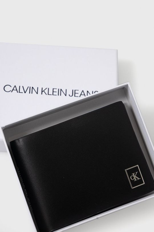 černá Kožená peněženka Calvin Klein Jeans