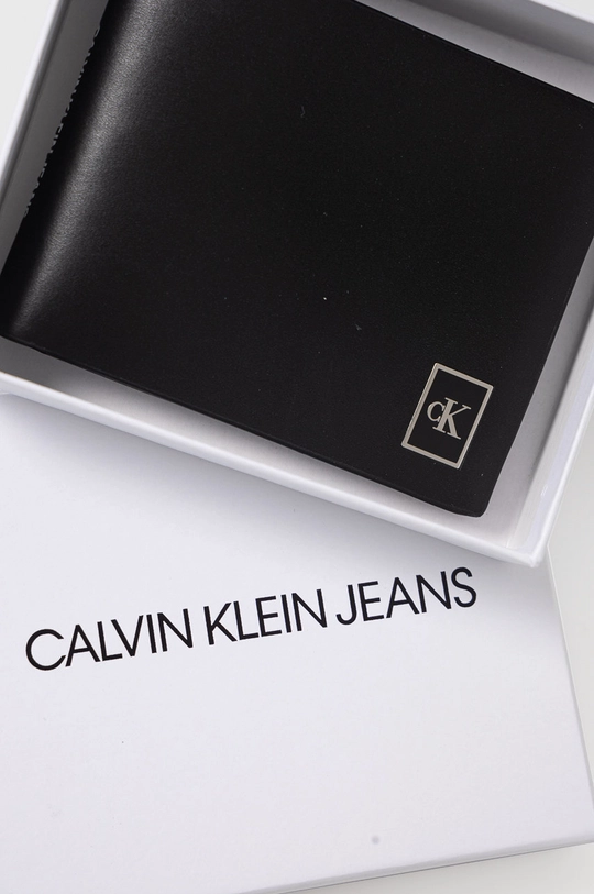 μαύρο Δερμάτινο πορτοφόλι Calvin Klein Jeans