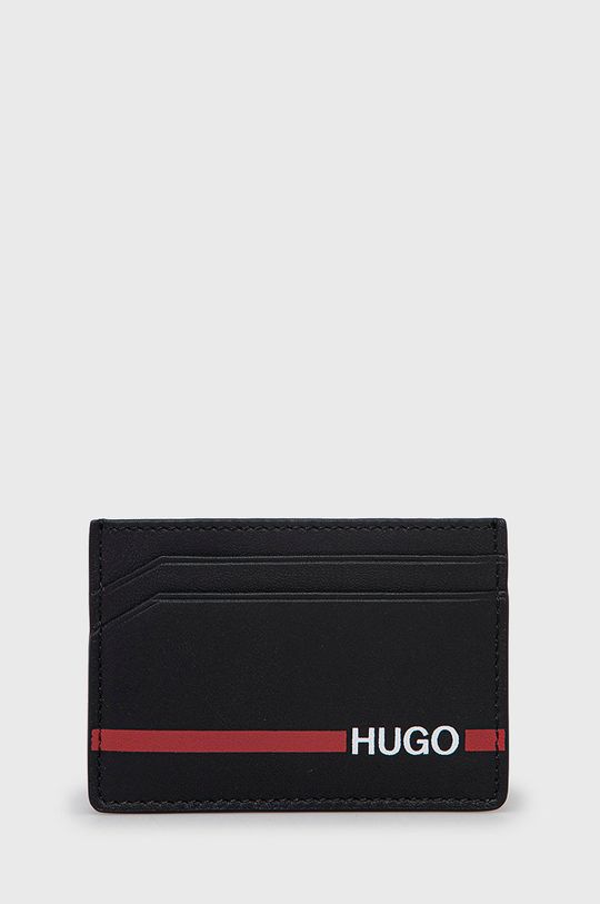 černá Kožená peněženka Hugo Pánský