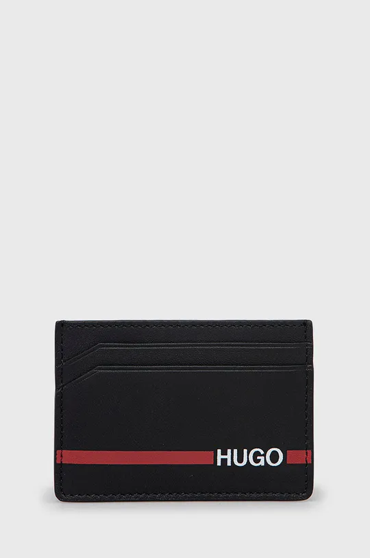 μαύρο Δερμάτινο πορτοφόλι Hugo Ανδρικά