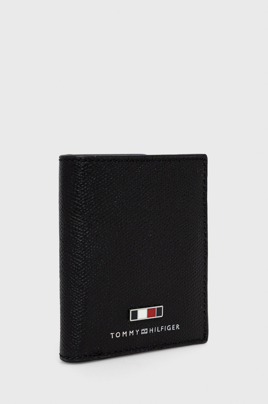 Кожаный кошелек Tommy Hilfiger мужской цвет чёрный | ANSWEAR.ua