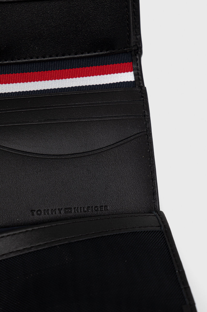 Кожаный кошелек Tommy Hilfiger мужской цвет чёрный | ANSWEAR.ua