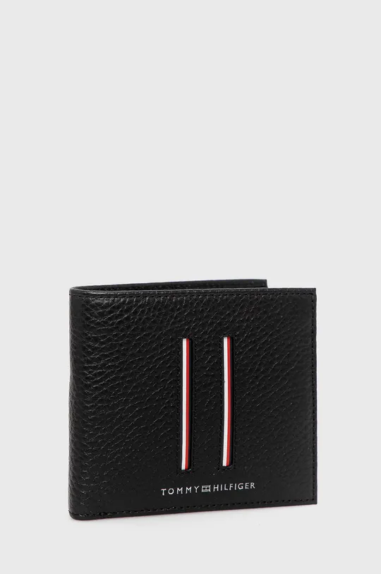 Kožená peňaženka Tommy Hilfiger čierna