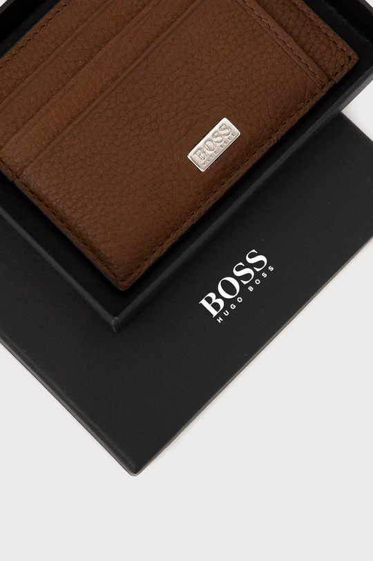 Boss Etui na karty skórzane 50441040 100 % Skóra naturalna