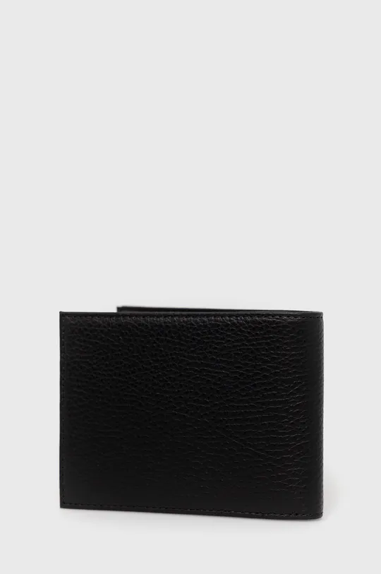 Emporio Armani usnjena denarnica + obsesek za ključe črna