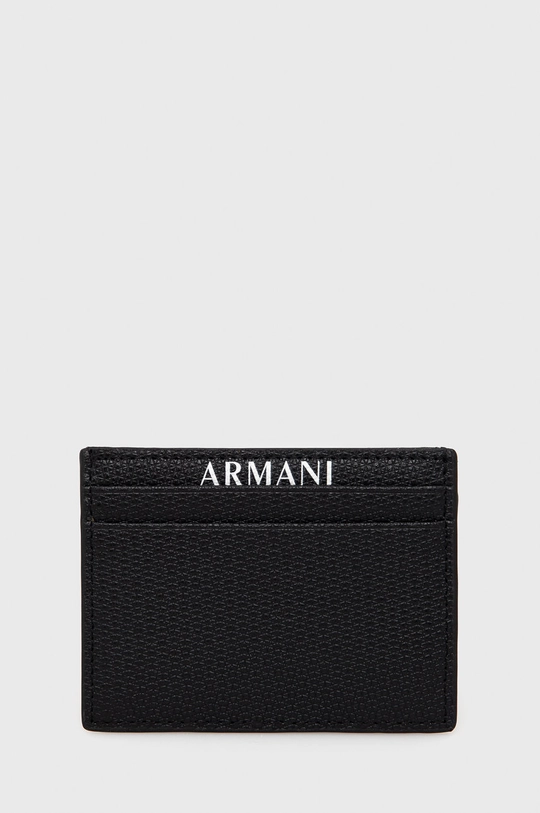 czarny Armani Exchange Etui na karty skórzane 958053.1A807 Męski