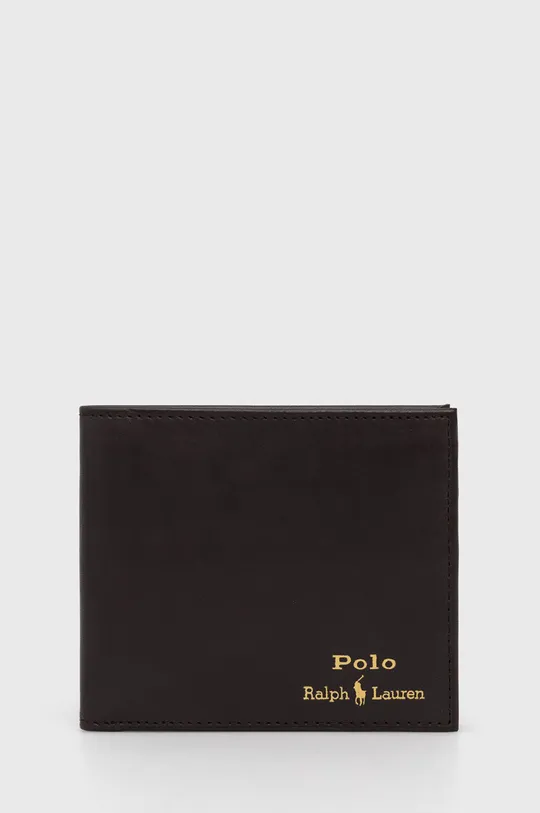 καφέ Δερμάτινο πορτοφόλι Polo Ralph Lauren Ανδρικά