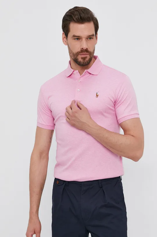 ružová Polo tričko Polo Ralph Lauren Pánsky
