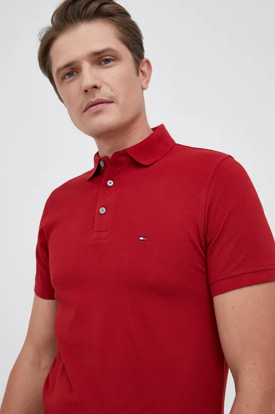 czerwony Tommy Hilfiger Polo