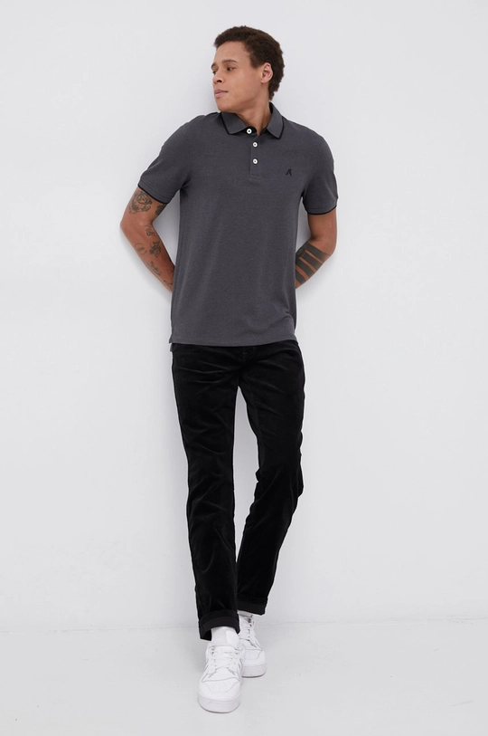 Produkt by Jack & Jones Polo bawełniane szary