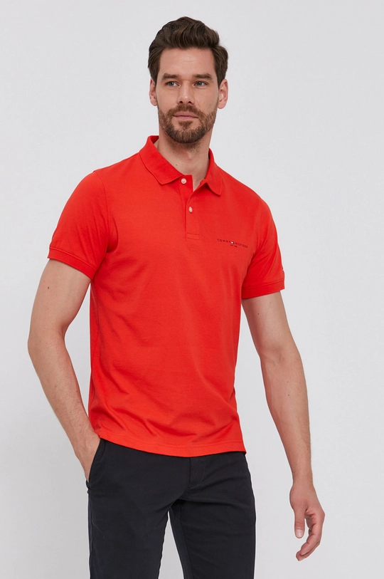 oranžová Polo tričko Tommy Hilfiger Pánsky