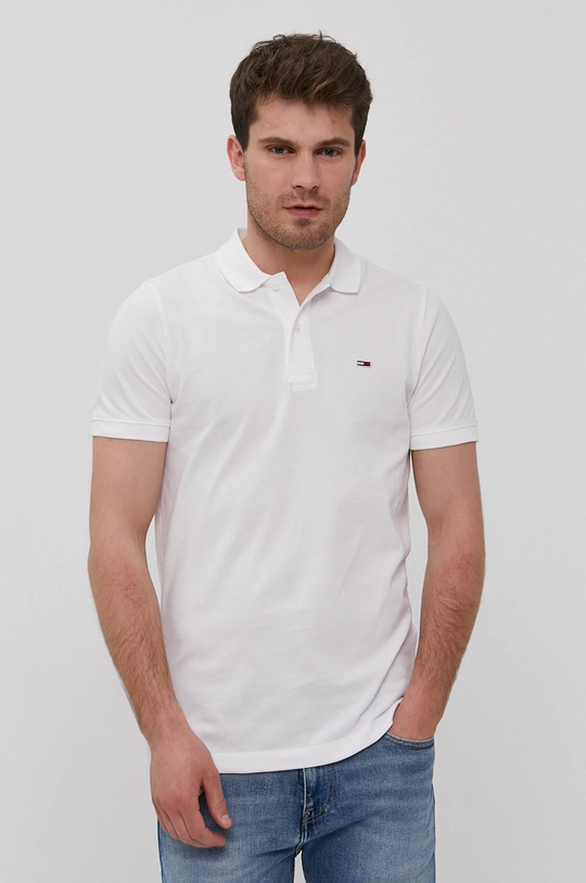 biały Tommy Jeans Polo DM0DM09439.4890 Męski