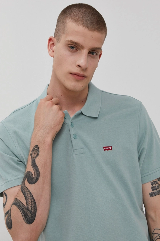 turkusowy Levi's Polo Męski