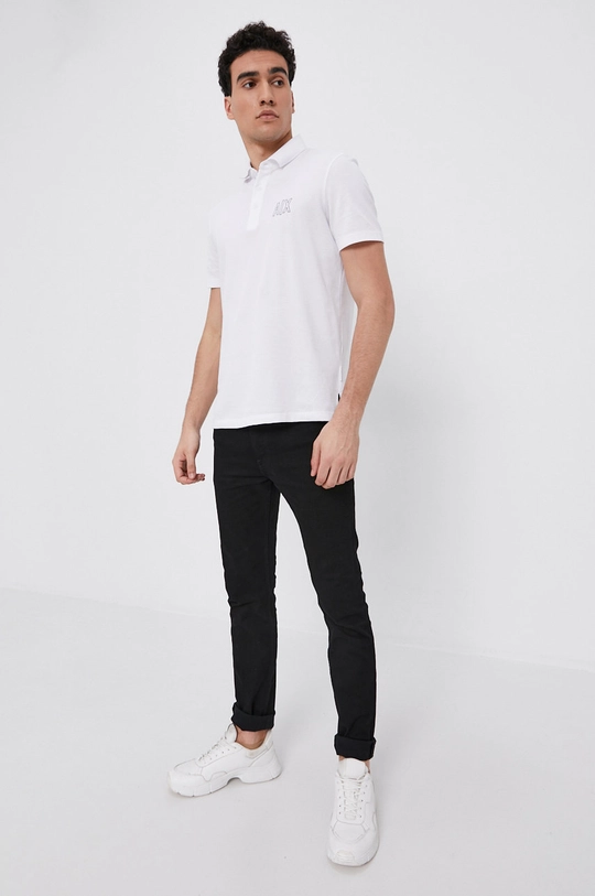 Armani Exchange Polo 6KZFFB.ZJ4VZ biały