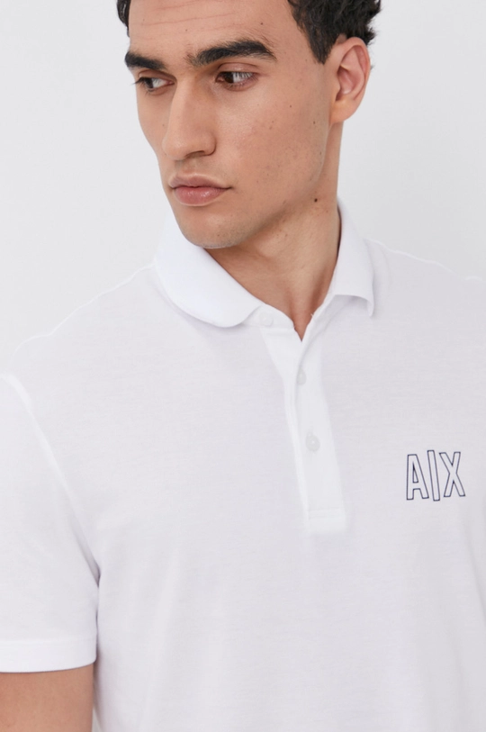 biały Armani Exchange Polo 6KZFFB.ZJ4VZ