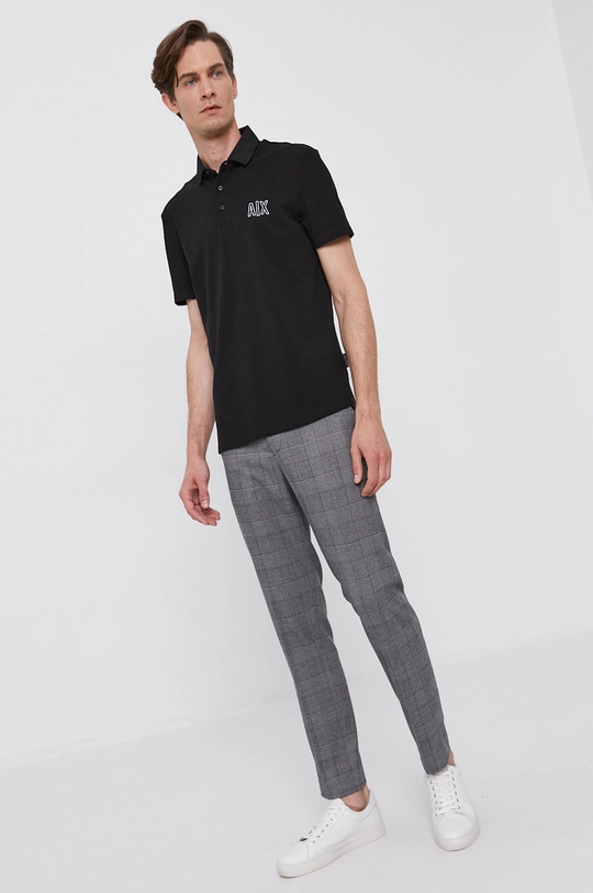 Armani Exchange Polo 6KZFFB.ZJ4VZ czarny