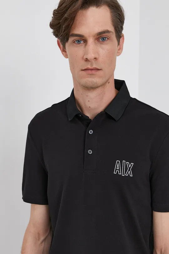 čierna Polo tričko Armani Exchange
