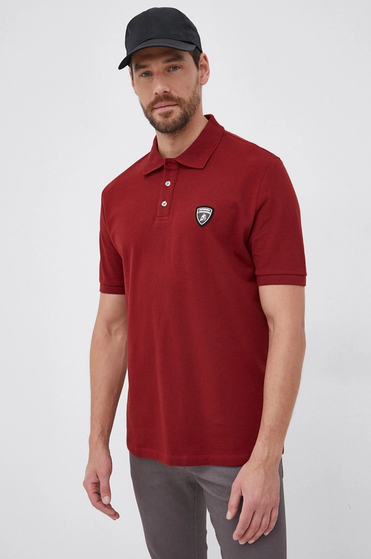 burgundské Polo tričko LAMBORGHINI Pánsky