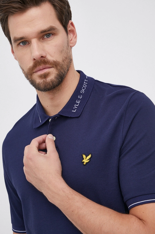 sötétkék Lyle & Scott - Pamut póló