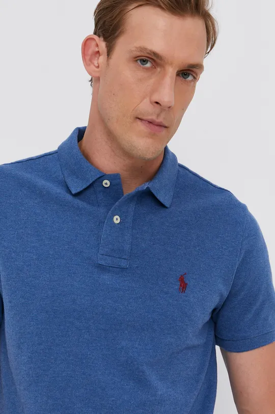 niebieski Polo Ralph Lauren Polo bawełniane 710680784046