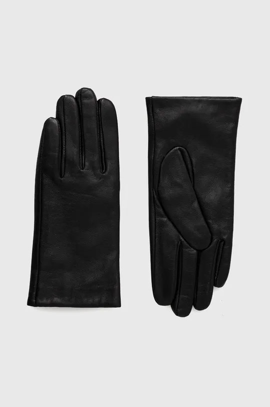 чёрный Кожаные перчатки Samsoe Samsoe Женский