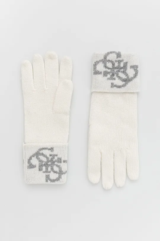 λευκό Γάντια από μείγμα μαλλιού Guess Γυναικεία