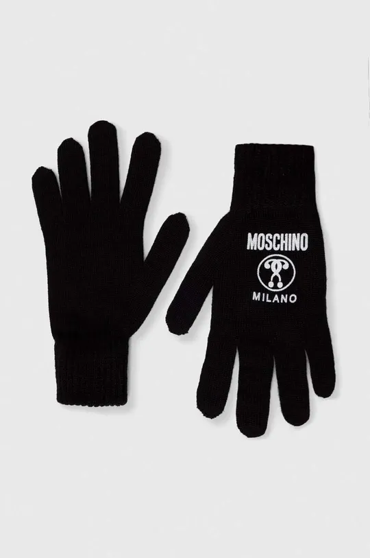 μαύρο Μάλλινα γάντια Moschino Γυναικεία