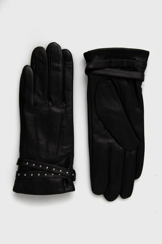 чёрный Кожаные перчатки Morgan Женский