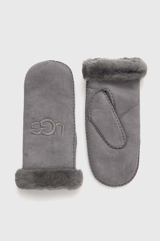 grigio UGG guanti in camoscio Donna