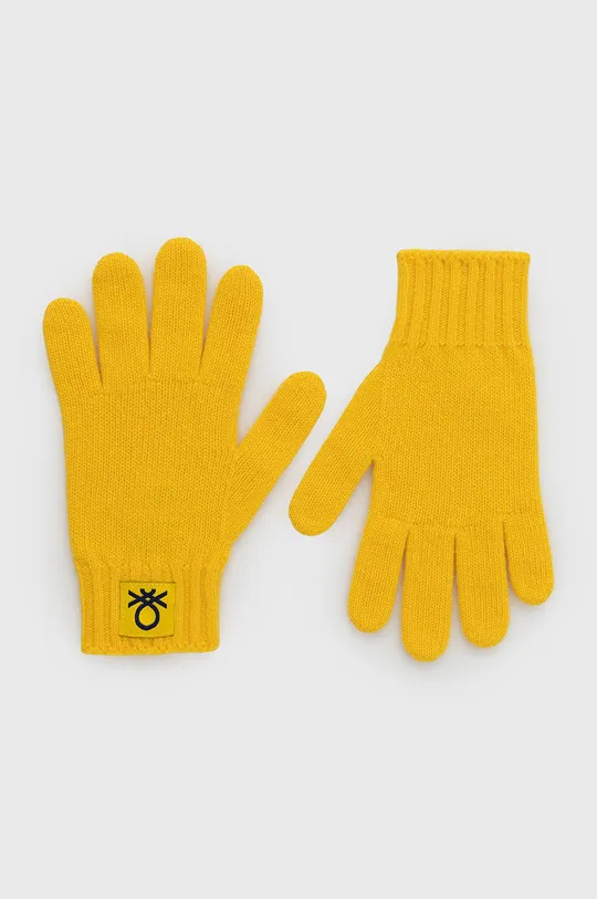 žltá Detské rukavice United Colors of Benetton Detský