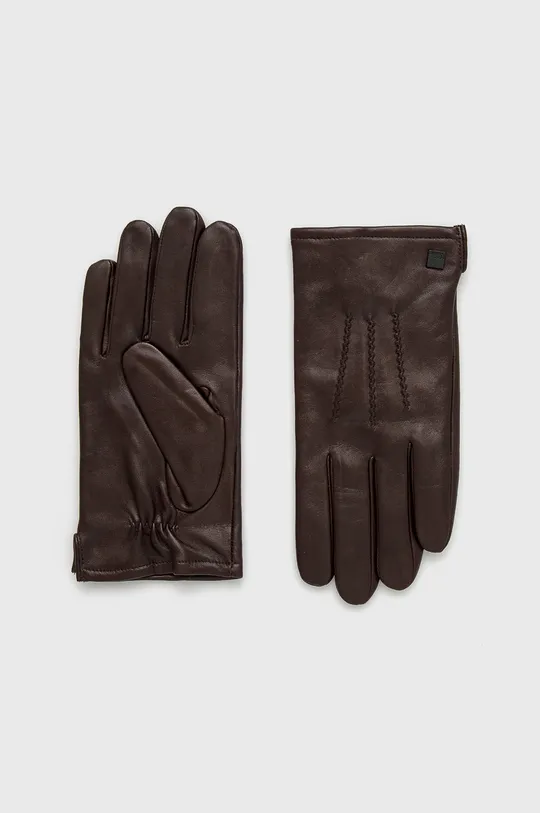 коричневый Кожаные перчатки Karl Lagerfeld Мужской