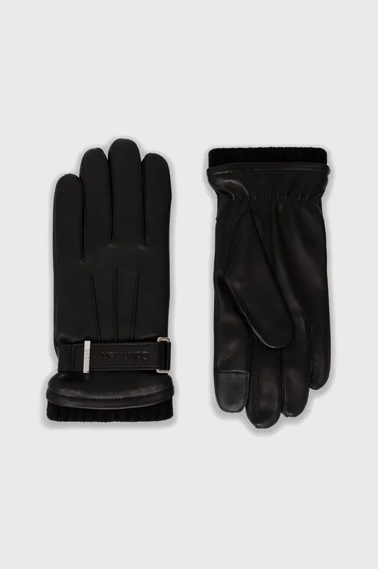 чорний Шкіряні рукавички Calvin Klein Чоловічий