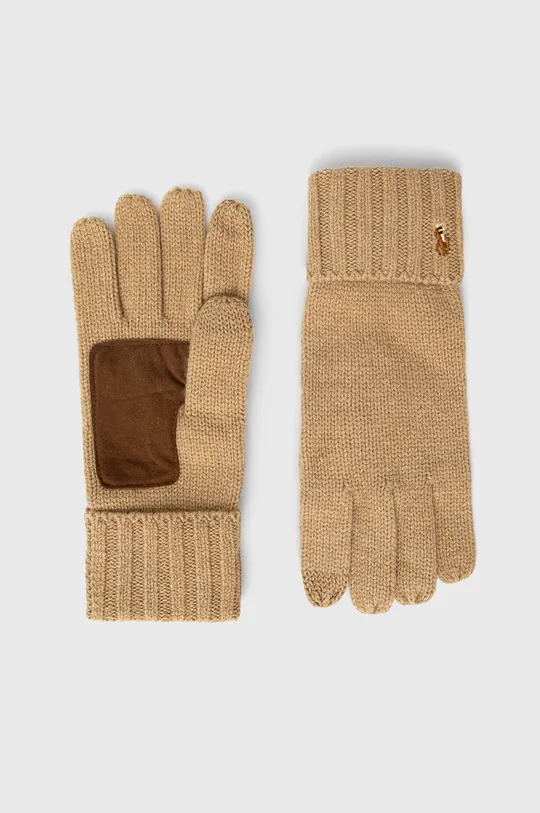 бежевый Шерстяные перчатки Polo Ralph Lauren Мужской