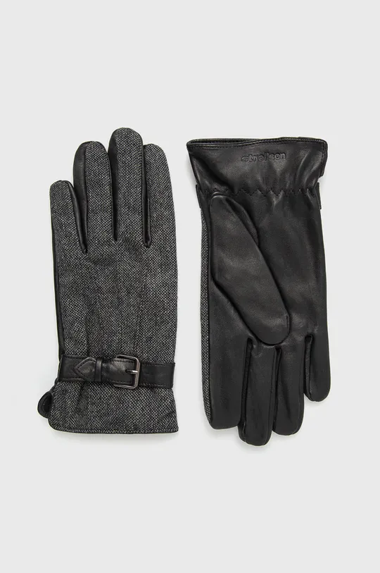 серый Кожаные перчатки Strellson Мужской