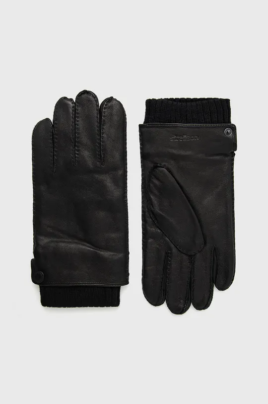 μαύρο Δερμάτινα γάντια Strellson Ανδρικά