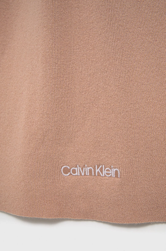 Kratki šal s primjesom vune Calvin Klein roza