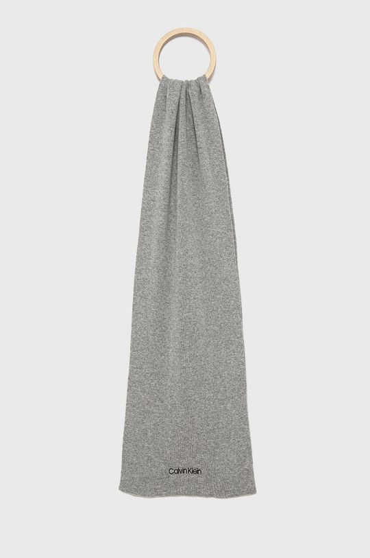 světle šedá Šátek z vlněné směsi Calvin Klein Dámský