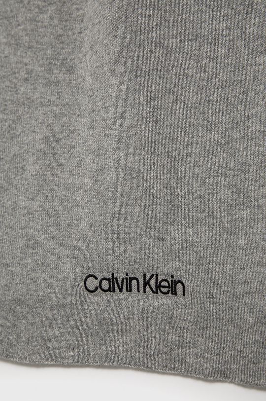 Šátek z vlněné směsi Calvin Klein světle šedá