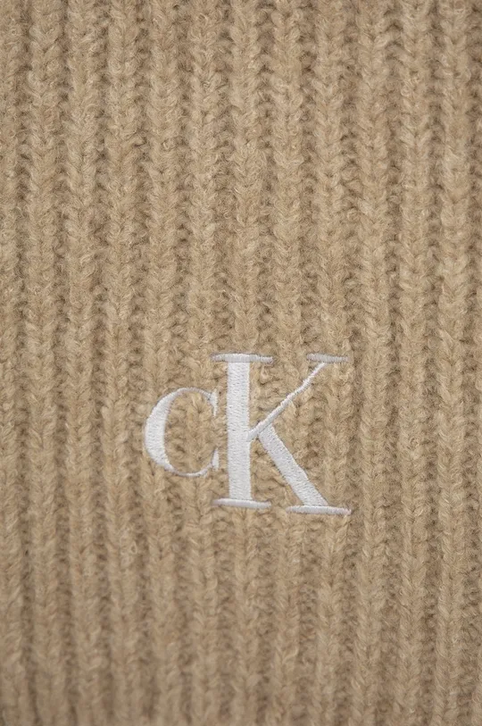 Calvin Klein Jeans Szalik z domieszką wełny K60K608370.4890 beżowy