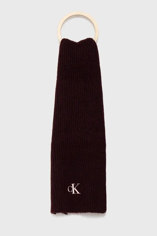 burgundské Šál s prímesou vlny Calvin Klein Jeans Dámsky