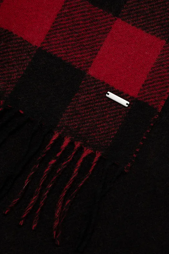 Vlnený šál Woolrich červená