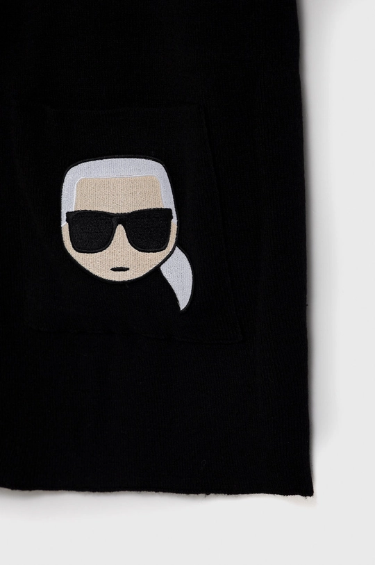 Μαντήλι από μείγμα μαλλιού Karl Lagerfeld μαύρο