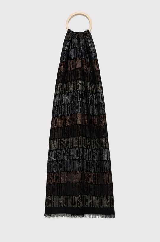 černá Šátek z vlněné směsi Moschino Dámský