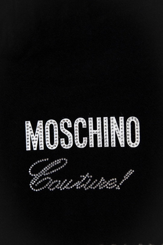 Μάλλινο κασκόλ Moschino μαύρο