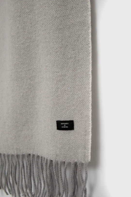 Superdry sciarpa in lana grigio